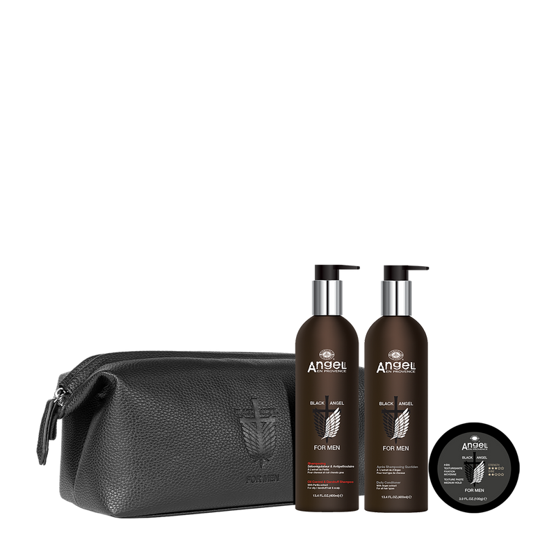 Black Angel Dandruff Shampoo + Daily Conditioner + Texture Paste Trio Gift Pack