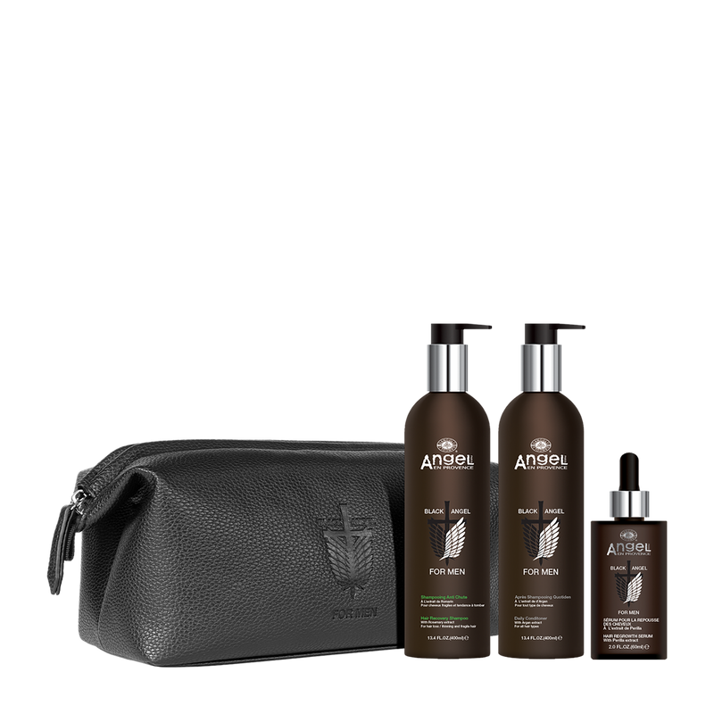 Black Angel Hair Recovery Shampoo + Daily Conditioner + Regrowth Serum Trio Gift Pack