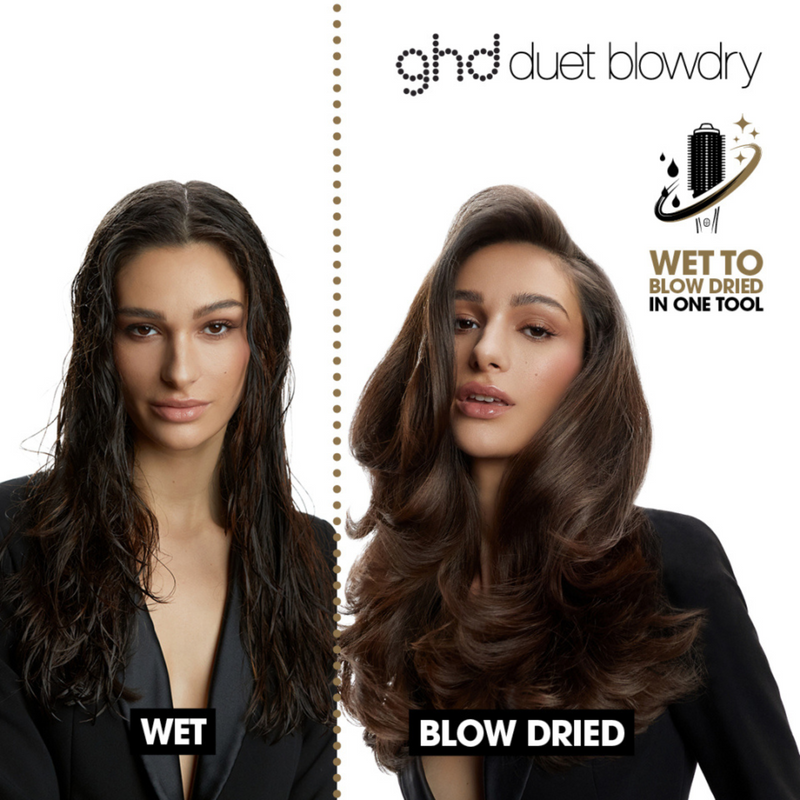 ghd Duet Blowdry Hair Dryer Brush - Black