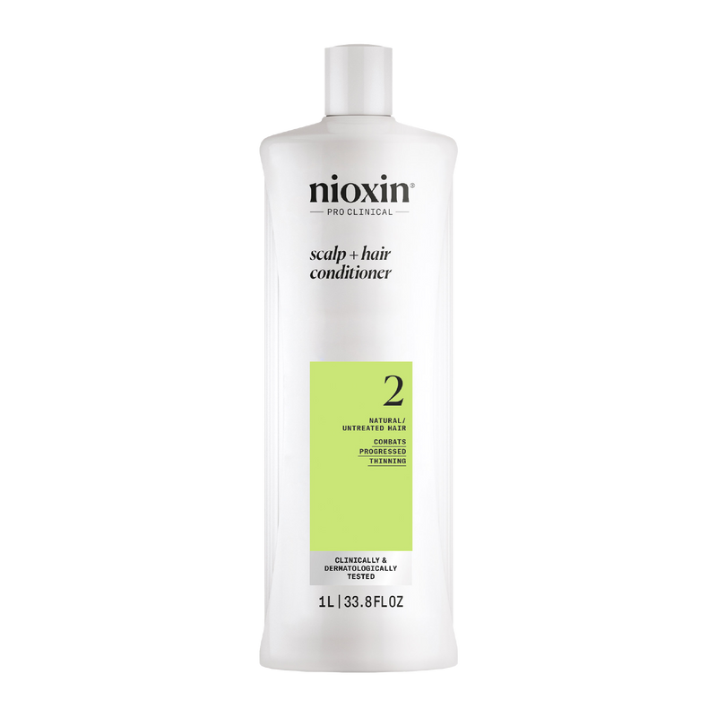 Nioxin System 2 Scalp + Hair Thickening Conditioner for Natural Hair with Progressed Thinning 1 Litre