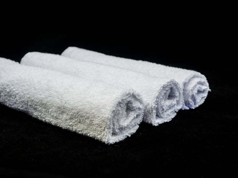 Barber Shave Towel - White (12) 28 x 45cm